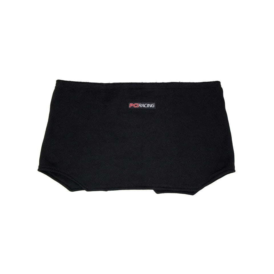 PCI Racing two-layer Nomex helmet skirt worn view