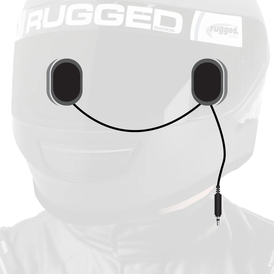 Rugged Radios PRO-POD gel helmet speaker ear cups with 3.5mm audio mono or stereo connection