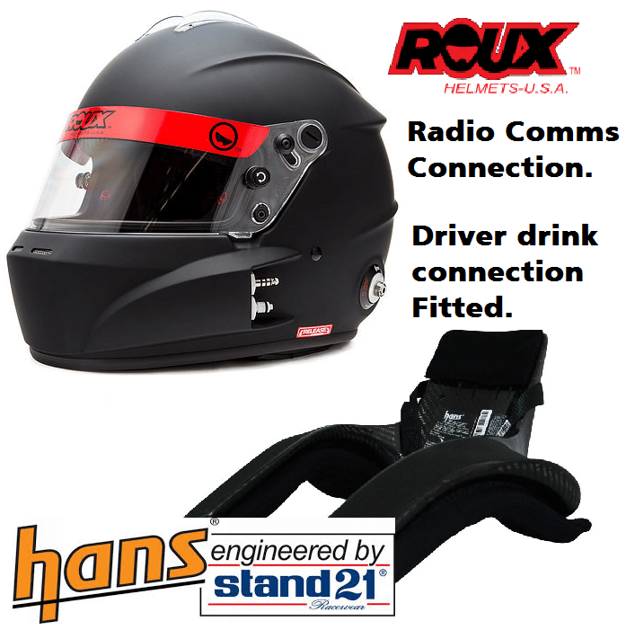 roux helmet with comms and hans low price deal
