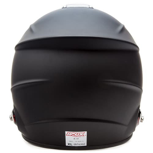 Roux matt black helmet back