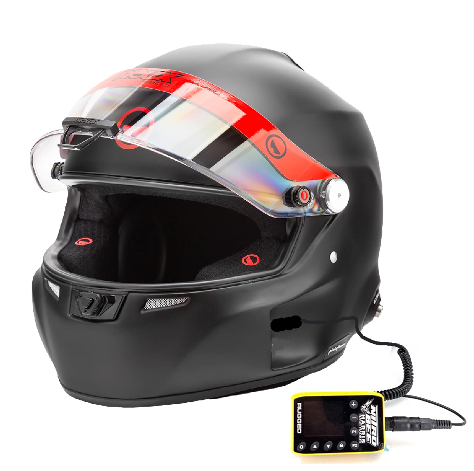 Roux helmet with nitro bee