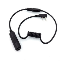 Roux Helmet Cable For Harris Transceivers, Rugged Radios, Kenwood