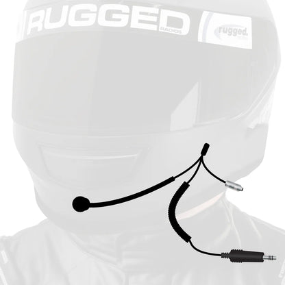 Rugged radios coil cord helmet kit