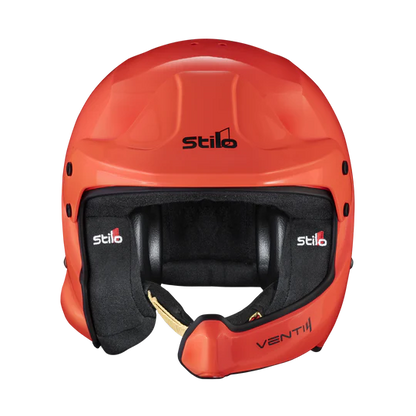 Red Stilo helmet on a white background