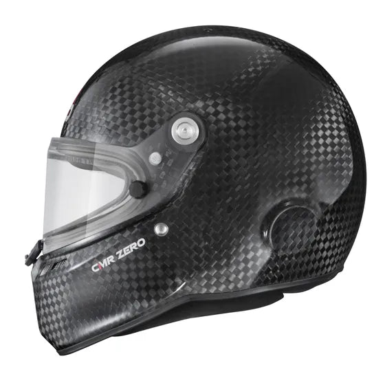 Stilo ST6 CMR Zero Carbon kart helmet — left side profile showing CMR Zero branding and clear visor