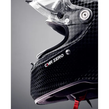 Stilo ST6 CMR Zero Carbon kart helmet — natural carbon shell, right side profile showing CMR Zero branding