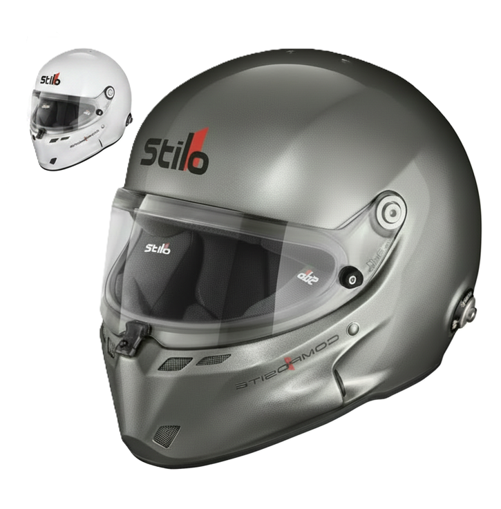 Stilo ST6 F racing helmet with clear visor on a white background