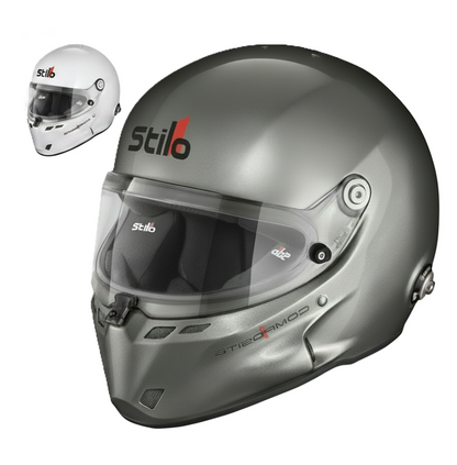 Stilo ST6 F Composite racing helmet — FIA 8859-2024 & Snell SA2025 — available in Gunmetal Gray and White