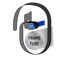 Frame tube cable ties