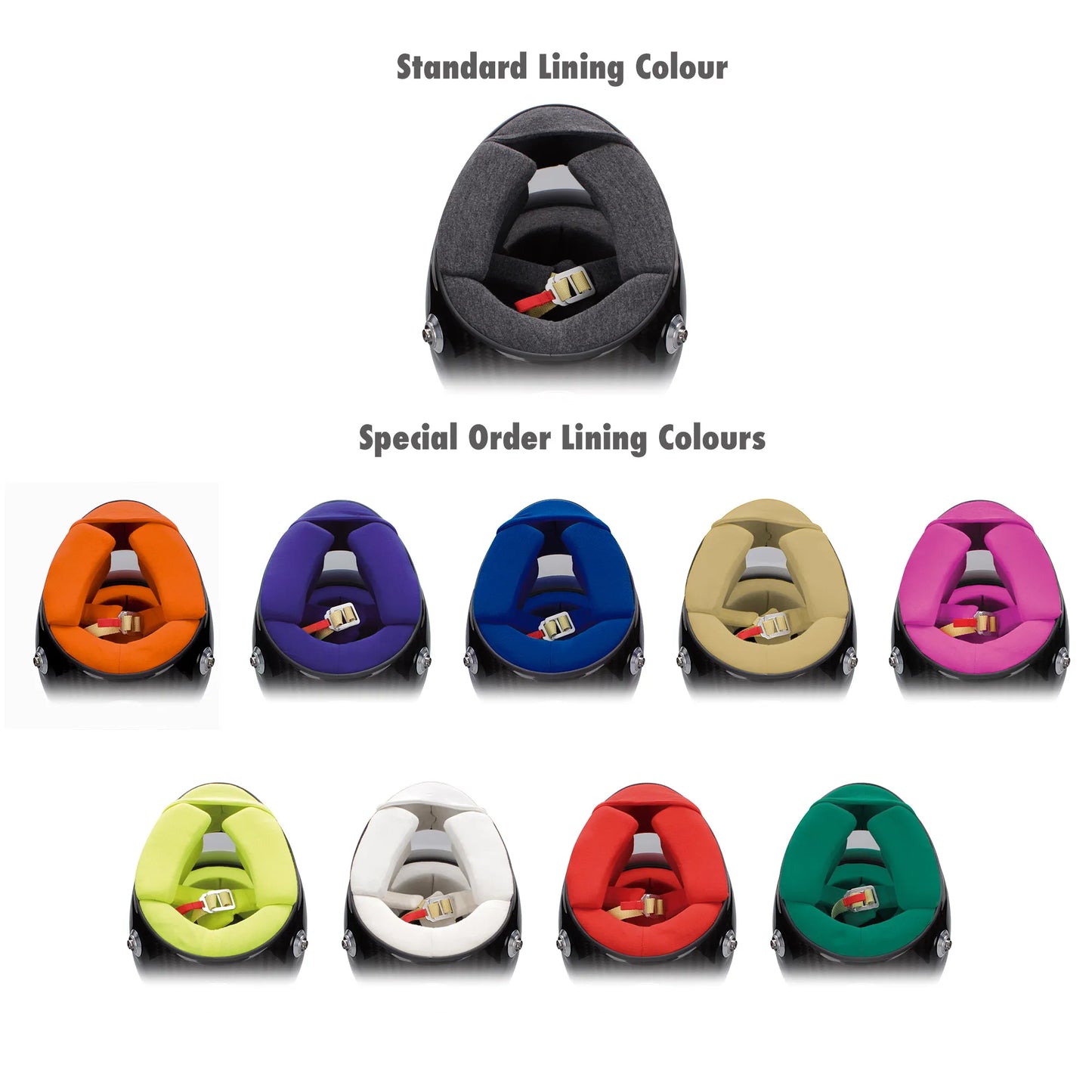 optional coloured helmet linings