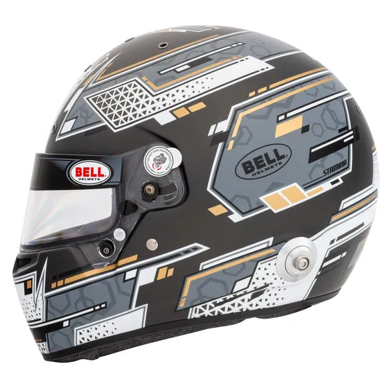 side view Bell RS7 Pro Stamina Gray Helmet