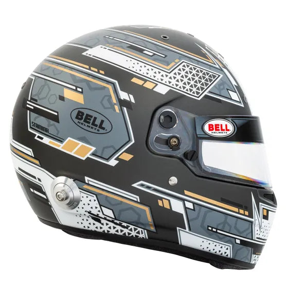 car racing gray painted helmet