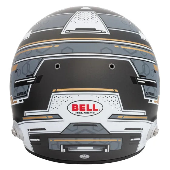 rear view Bell RS7 Pro Stamina Gray Helmet