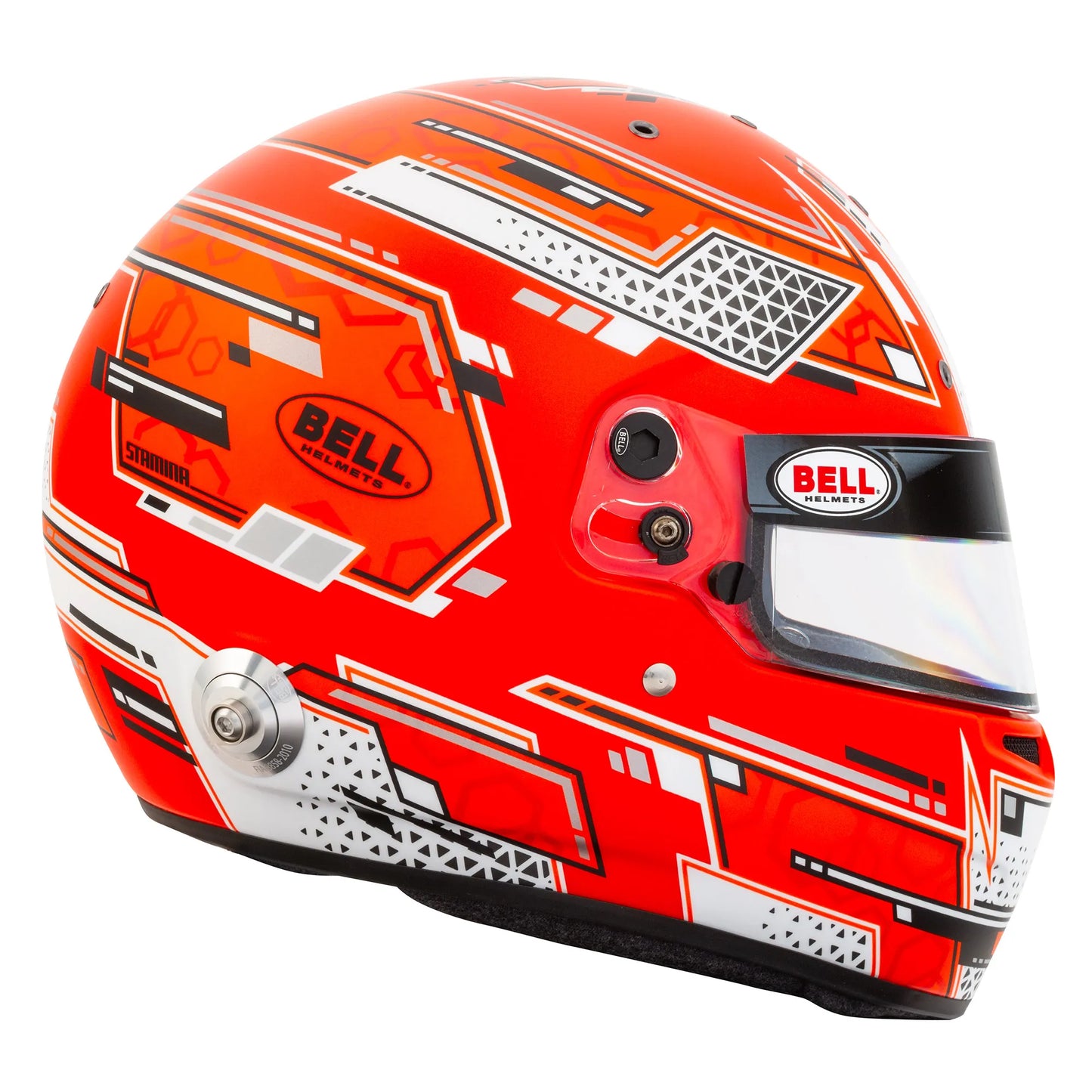 side view of Bell RS7 Pro Helmet - Stamina Red