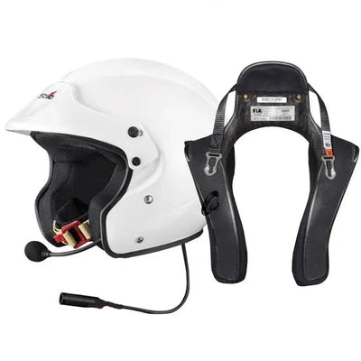 Stilo Sport Plus Rally Helmet & Stand21 Club Series FHR Device Package