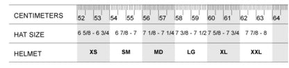 DTG helmet sizing