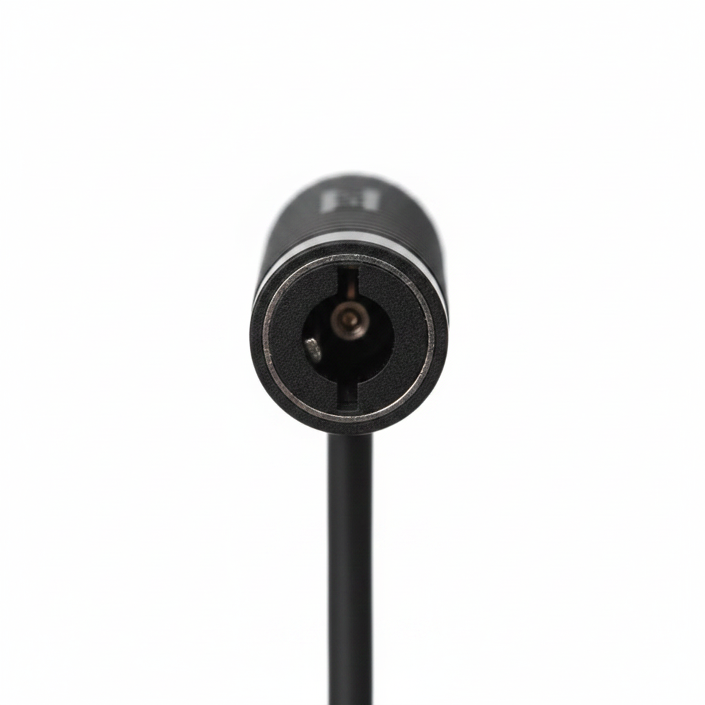 Harris Race Radios female barrel connector end of MRTC adapter cable close-up
