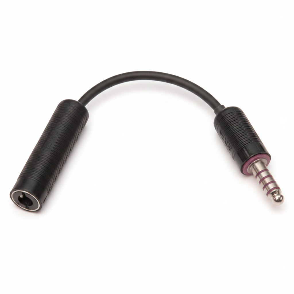 Harris Race Radios to MRTC in-car harness adapter cable 250mm — full cable view