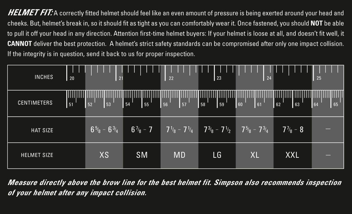 Simpson Racing Size Chart Lightweight Simpson Carbon Helmet Desert Devil | Harris Race Radios