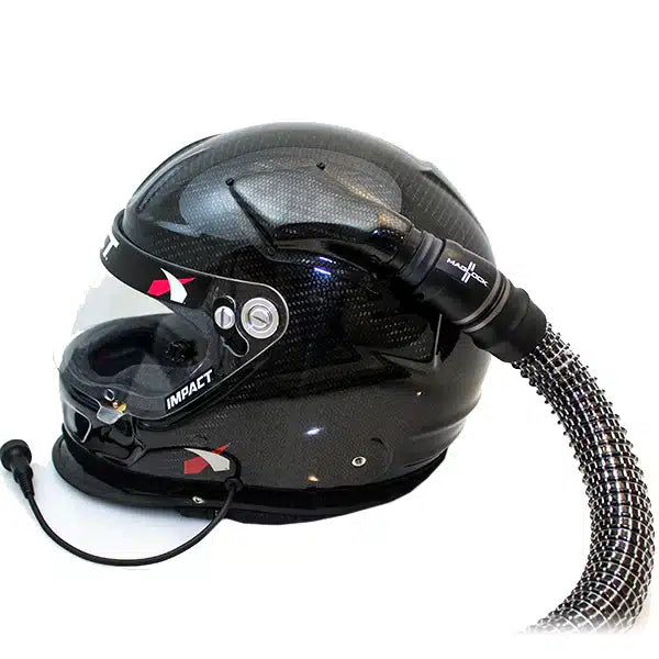 Maglock on helmet quick helmet air fitting