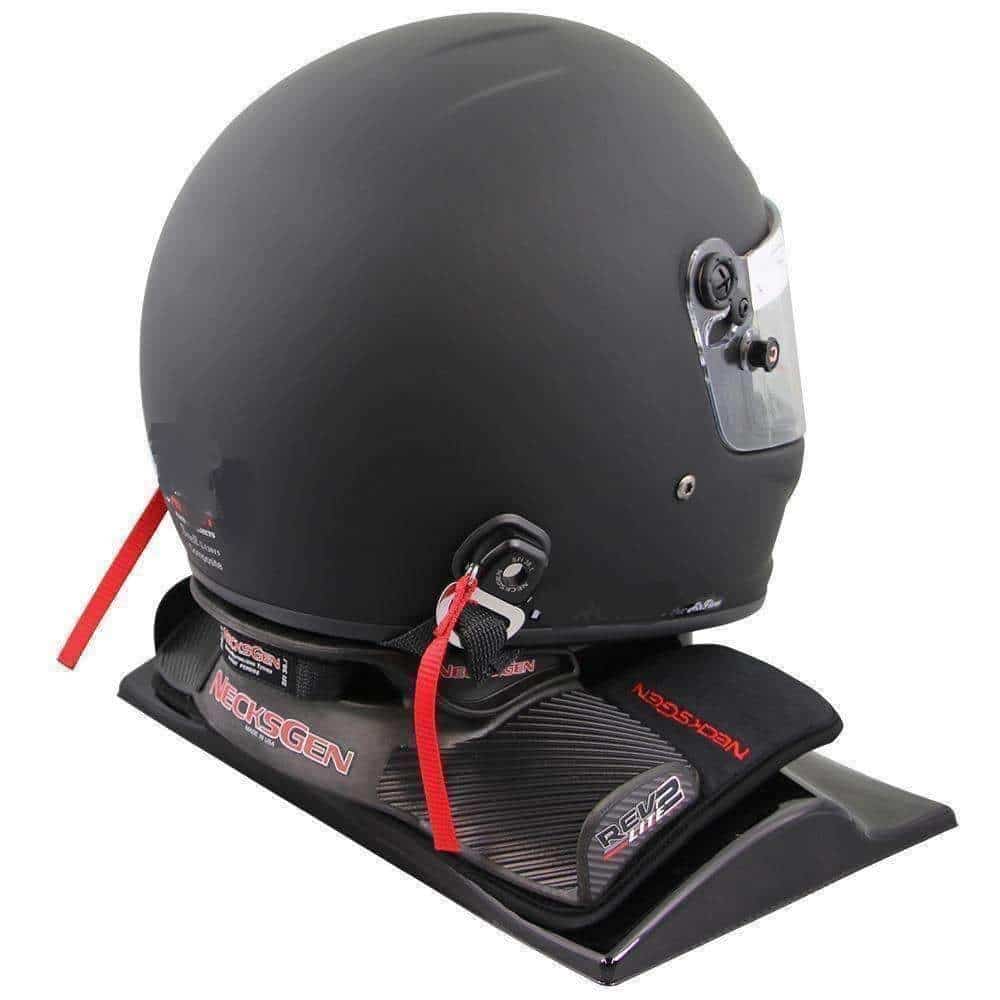 Neckgen fitted to helmet