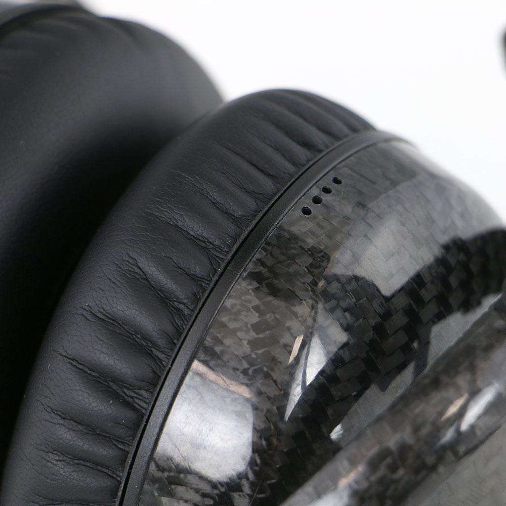 Carbon headset leather ear muffs