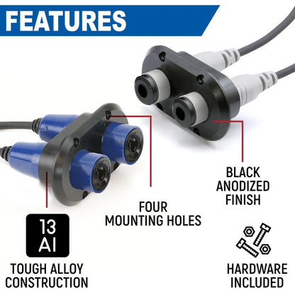 Rugged Radios Dual Headset/Helmet Nexus Jack Flush Mount