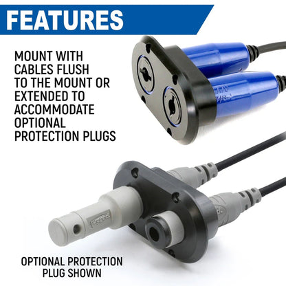 Rugged Radios Dual Headset/Helmet Nexus Jack Flush Mount