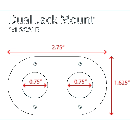 Rugged Radios Dual Headset/Helmet Nexus Jack Flush Mount