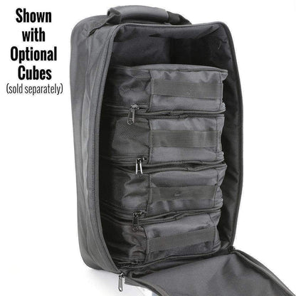 Open HS4-BAG shown with optional packing cubes, sold separately