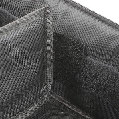 Adjustable padded divider and hook-and-loop attachment inside the Rugged Radios four headset bag