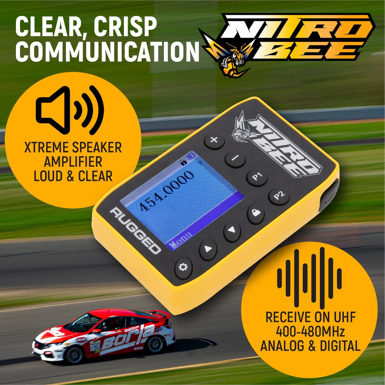 HRR: Nitro Bee Xtreme UHF Race Receiver with Stereo Speakers