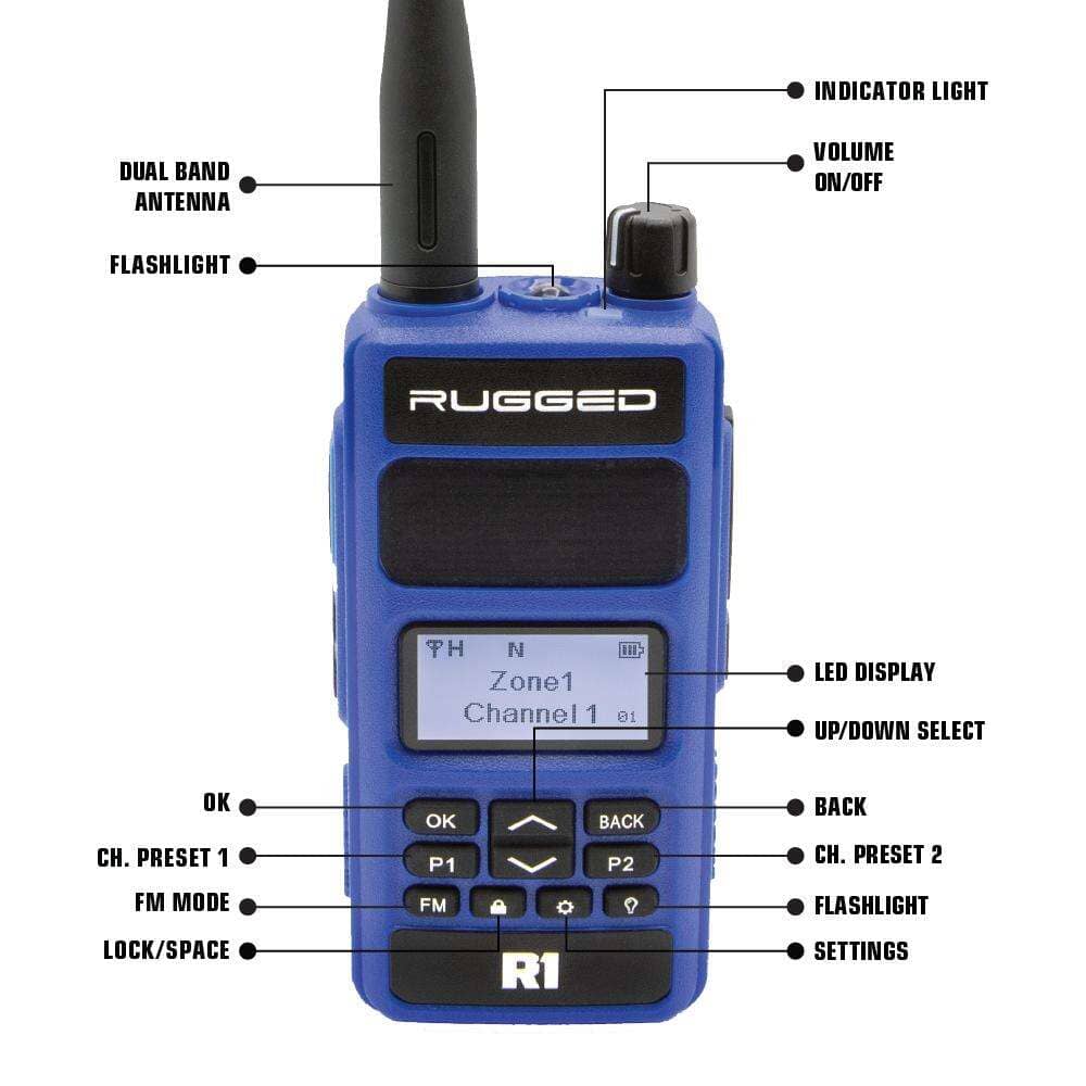 Rugged R1 Business Band Handheld Trade In - Digital and Analog rugged radios analog digital handheld radio