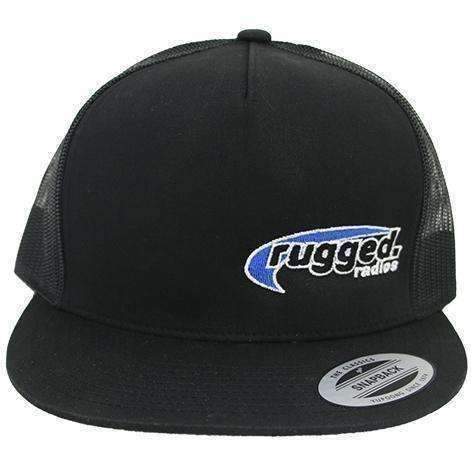 Rugged Radios Flat Bill Snapback Hat (Black / Black)