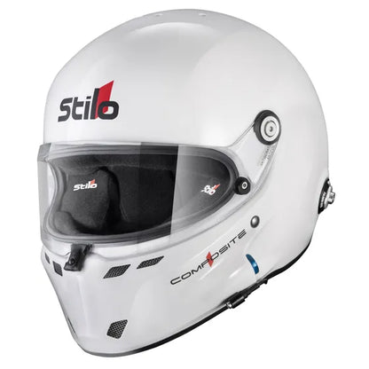 Stilo ST6 F Composite motorsport helmet in White — FIA 8859-2024 & SA2025 certified