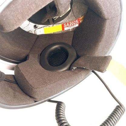 XRON SA2025 helmet — factory-fitted speaker cups ready for aftermarket comms | Harris Race Radios