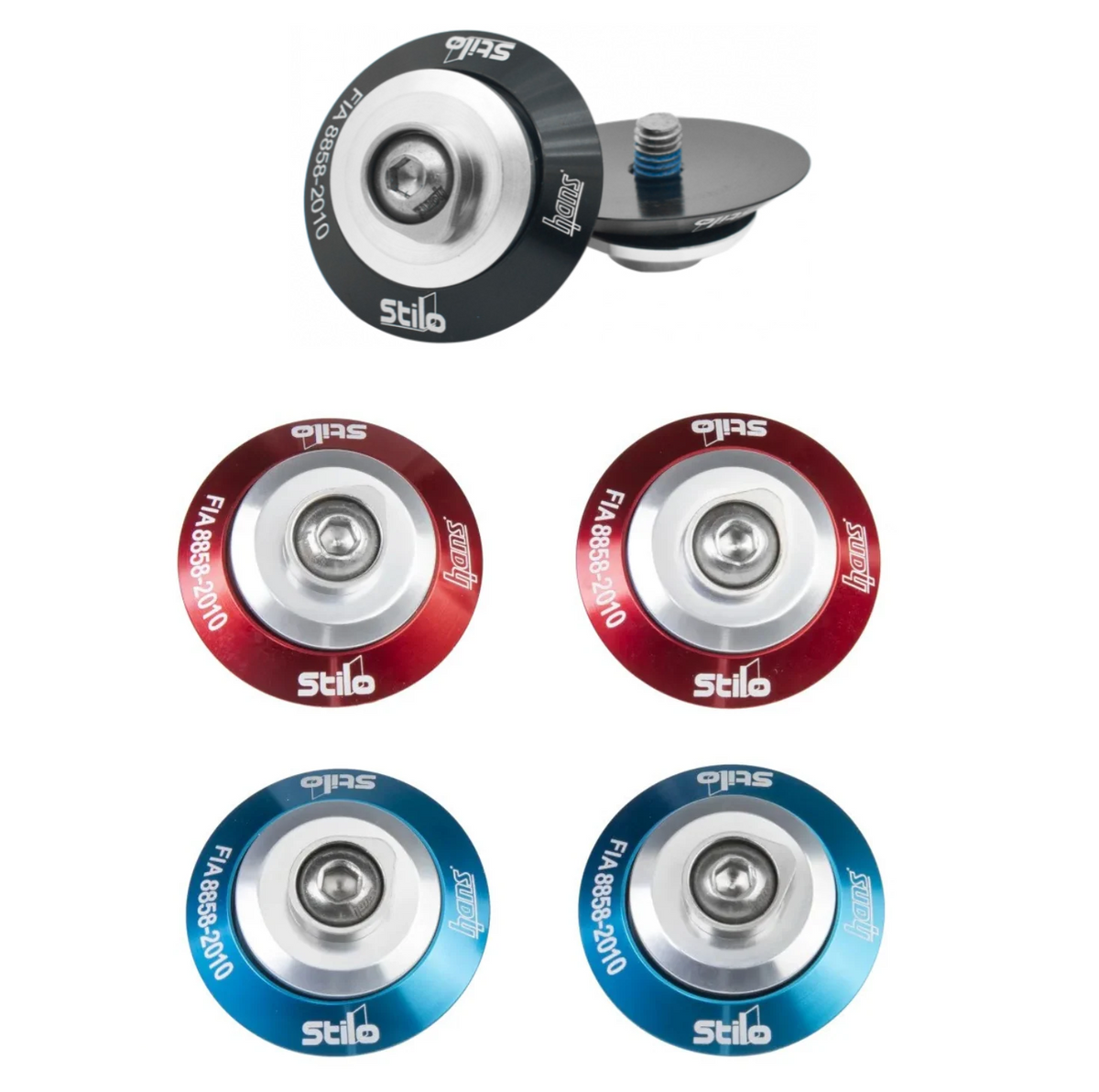 coloured Stilo Hans posts red blue black