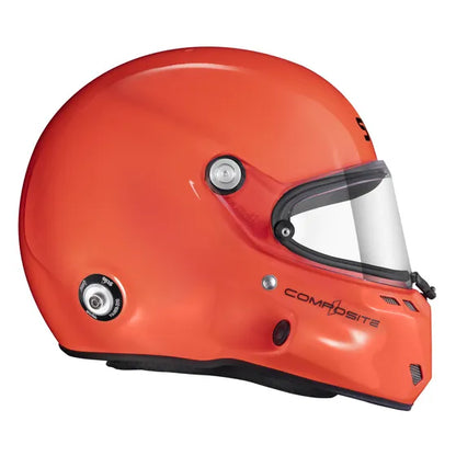 Stilo Orange ST6 fullface boat racing helmet with clear visor on a white background