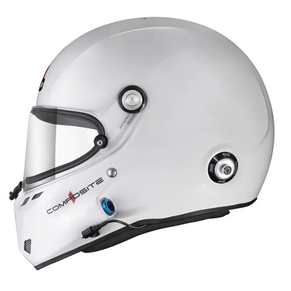 Stilo ST6 F Composite racing helmet — side view showing visor pivot and ventilation